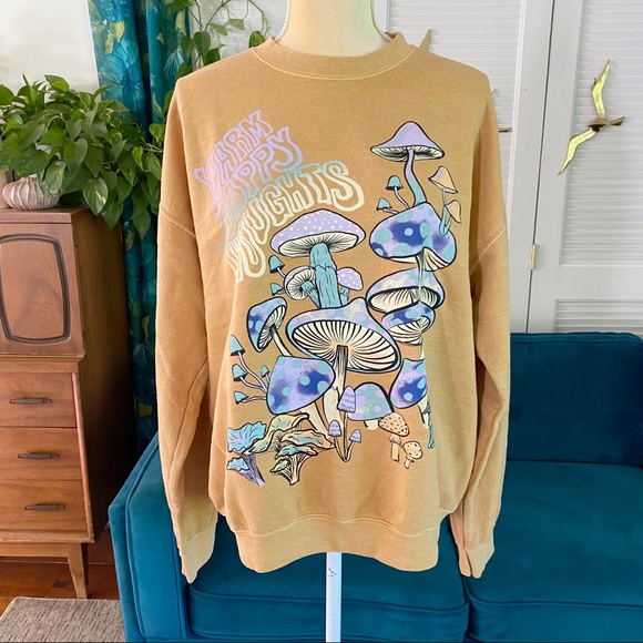 Urban Outfitters | UO Project Social T Warm Happy Thoughts Pullover Sweatshirt - Picture 2 of 14